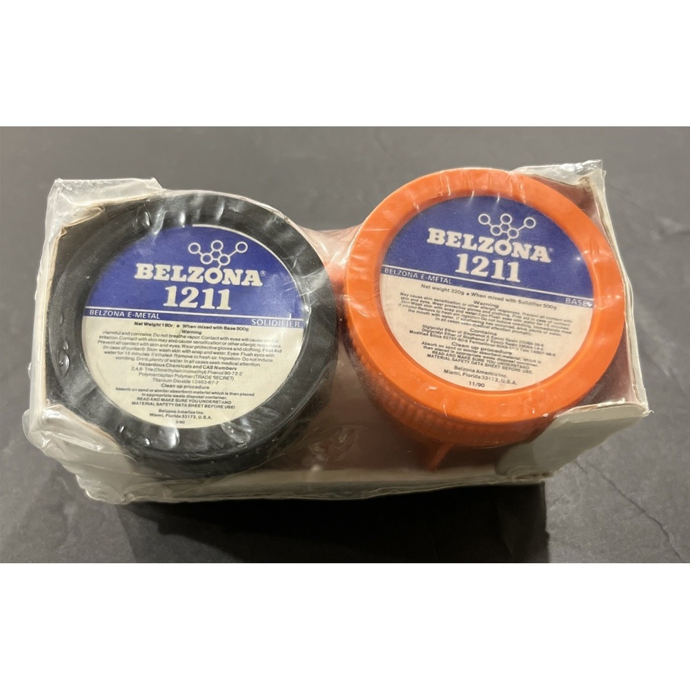 BELZONA 1211 E-METAL 2-PART EPOXY BASE AND SOLIDIFIER DEADSTOCK NEW OLD STOCK